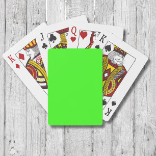 Neon Green Solid Color Classic Poker Cards
