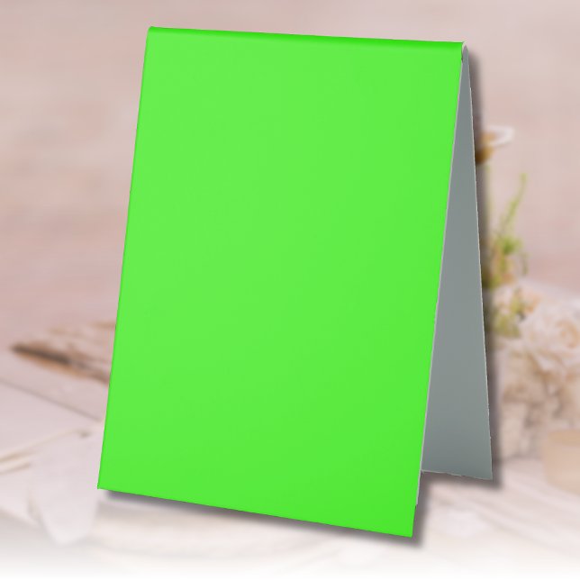Neon Green Solid Color | Classic Table Tent (Creator Uploaded)
