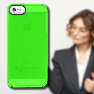 Neon Green Solid Color   Classic Clear iPhone SE/5/5s Case