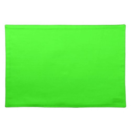 Neon Green Solid Color Cloth Placemat