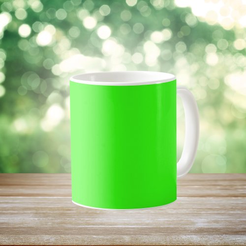 Neon Green Solid Color Coffee Mug