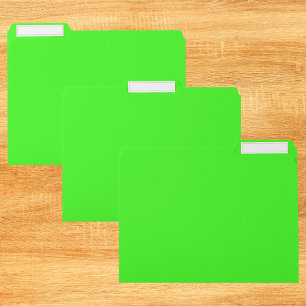 Neon Green Solid Color File Folder