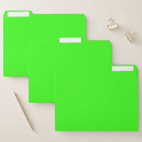 Neon Green Solid Color File Folder