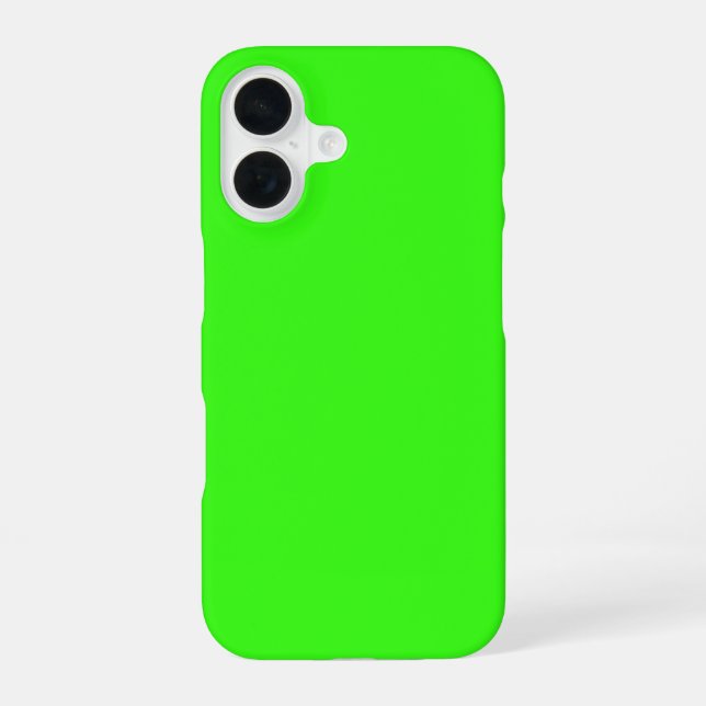 Neon Green Solid Color iPhone Case (Back)