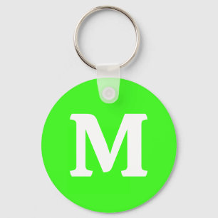 Neon Green Solid Color Keychain