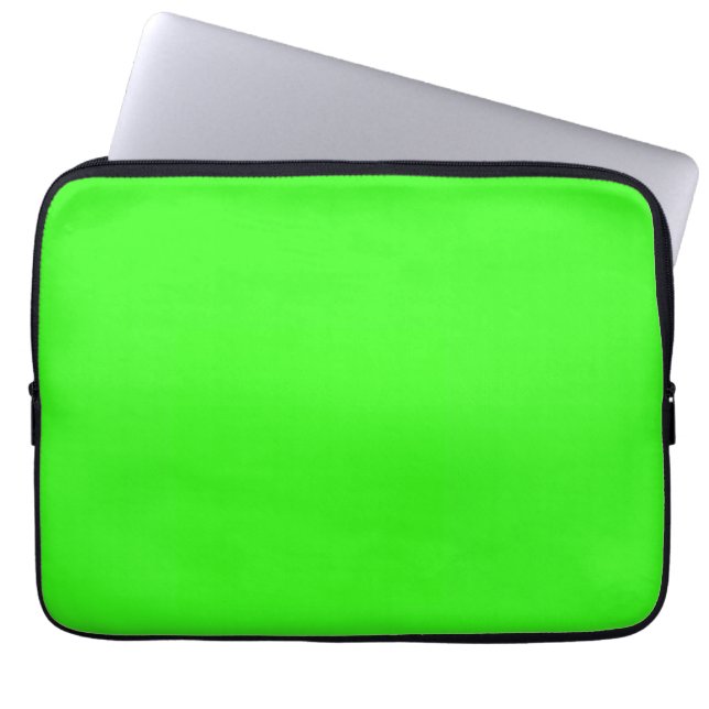 Neon Green Solid Color  Laptop Sleeve (Front)