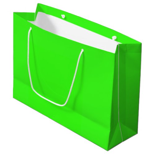 Neon Green Solid Color  Large Gift Bag