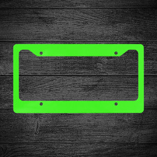 Neon Green Solid Color License Plate Frame