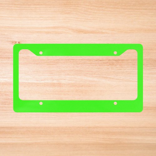 Neon Green Solid Color License Plate Frame