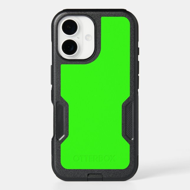 Neon Green Solid Color Otterbox iPhone Case (Back)