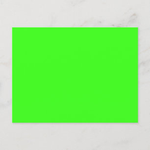Neon Green Solid Color Postcard