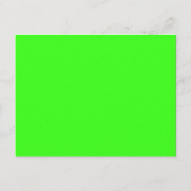 Neon Green Solid Color Postcard (Front)