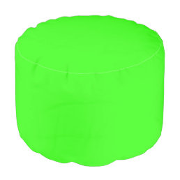 Neon Green Solid Color Pouf