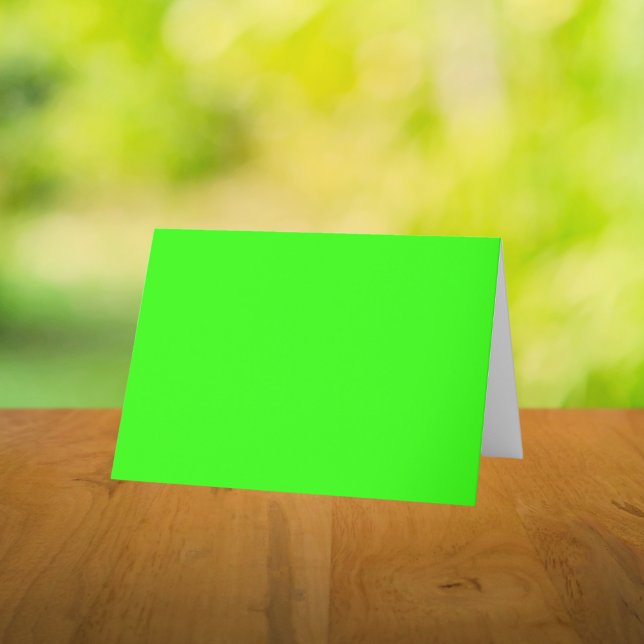 Neon Green Solid Color Thank You Card (Creator Uploaded)