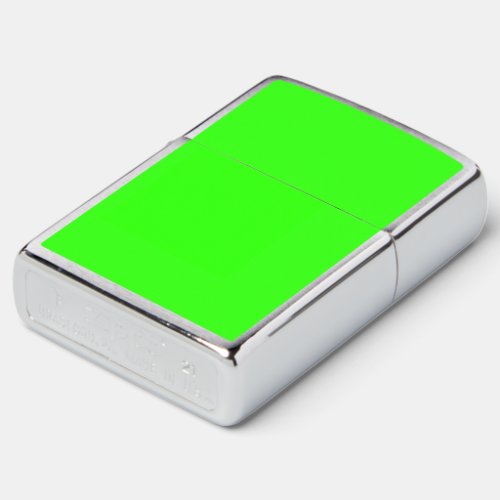 Neon Green Solid Color  Zippo Lighter