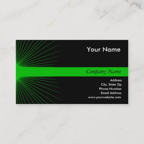 Neon Green Starburst Business Cards