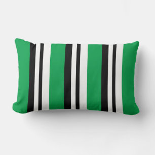 Neon Green Stripe Reversible Pillow
