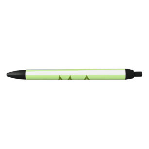 Neon green stripes Greek pattern letter monogram Pen