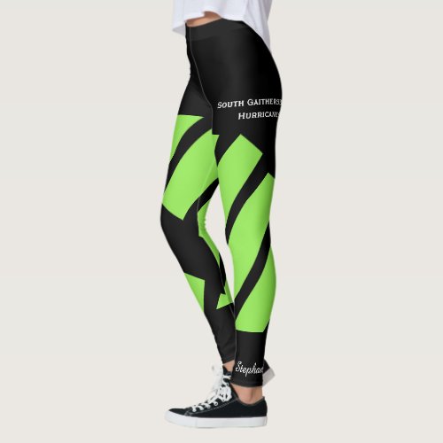Neon Green TeamClub Leggings with Fake Shorts