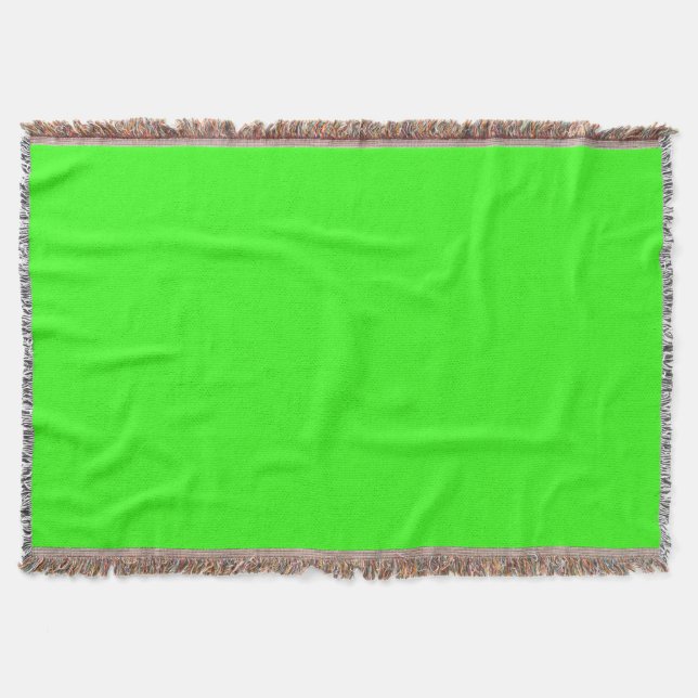Neon Green Throw Blanket (Front)