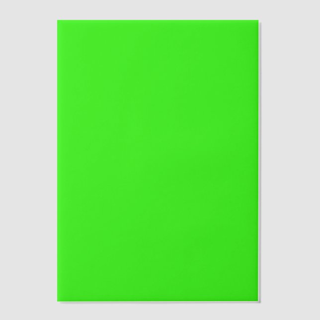 Neon Green Vellum Overlay Sheet – Customizable Invitations (Front)