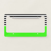 Neon Green With Black and White Stripes