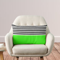 Neon Green With Black and White Stripes