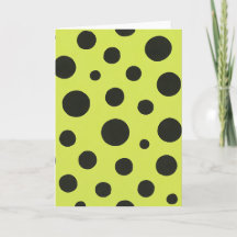 Neon Green with Black Polka Dots Watercolor