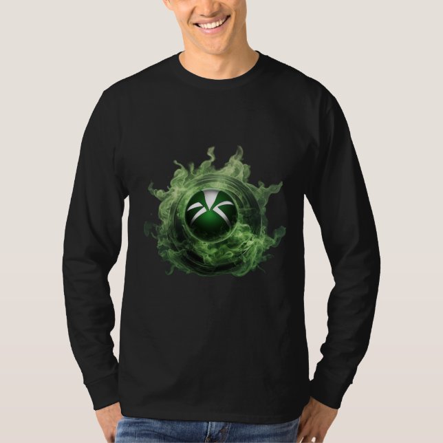 Neon Green Xbox Smoke T-Shirt Designs (Front)