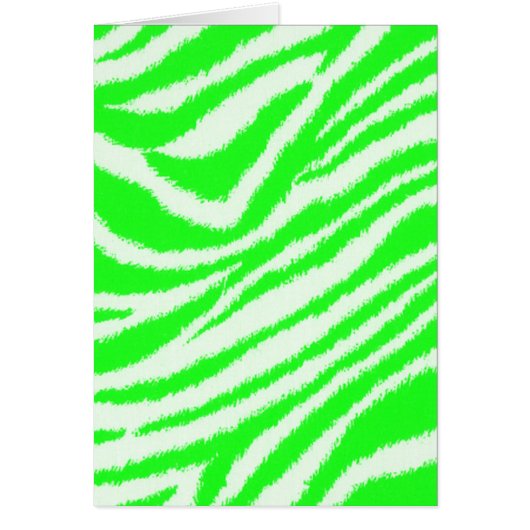 Neon Green Zebra Pattern Cards (Front)