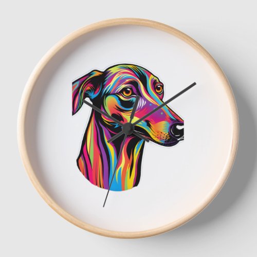 Neon Greyhound   Clock