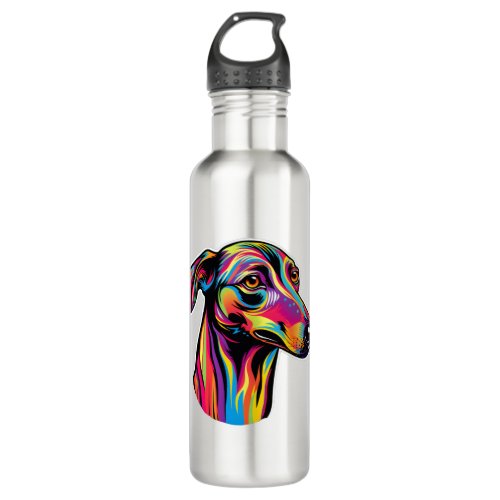 Neon Greyhound   Stainless Steel Water Bottle