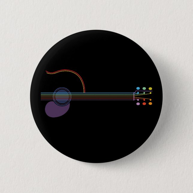Neon Guitar Button (Front)