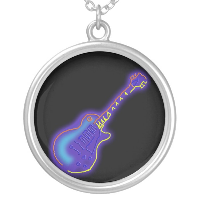 neon guitar necklaces