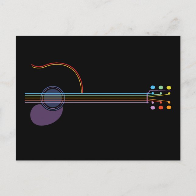 Neon Guitar Postcard (Front)