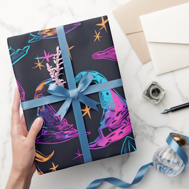 Neon Halloween Pattern  Wrapping Paper (Gifting)