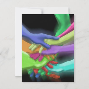 NEON HANDS STACKED SWEET SIXTEEN PARTY INVITATION