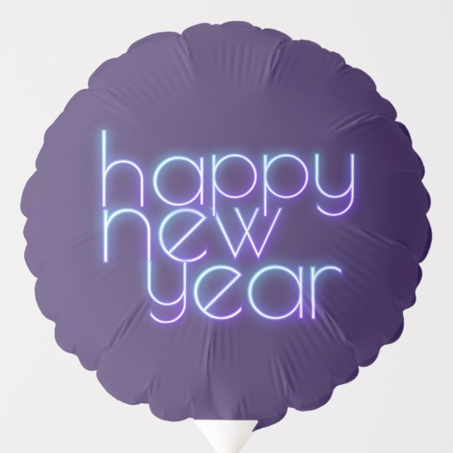 Neon Happy New Year Balloon (Front)