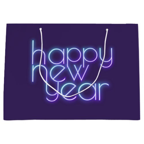 Neon Happy New Year Large Gift Bag