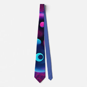 Neon Harmony: A Modern Interpretation of Yin Yang Neck Tie