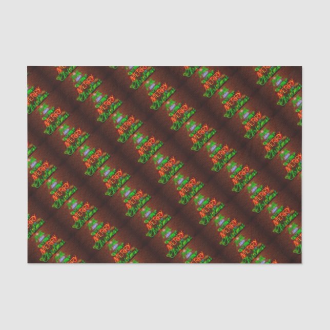 Neon Have A Very Merry Christmas Tissue Paper (Front)