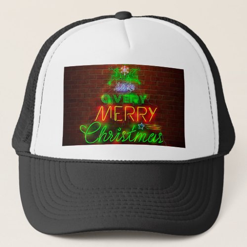Neon Have A Very Merry Christmas Trucker Hat