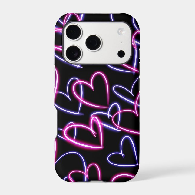 Neon Heart Glow Case-Mate iPhone Case (Back)