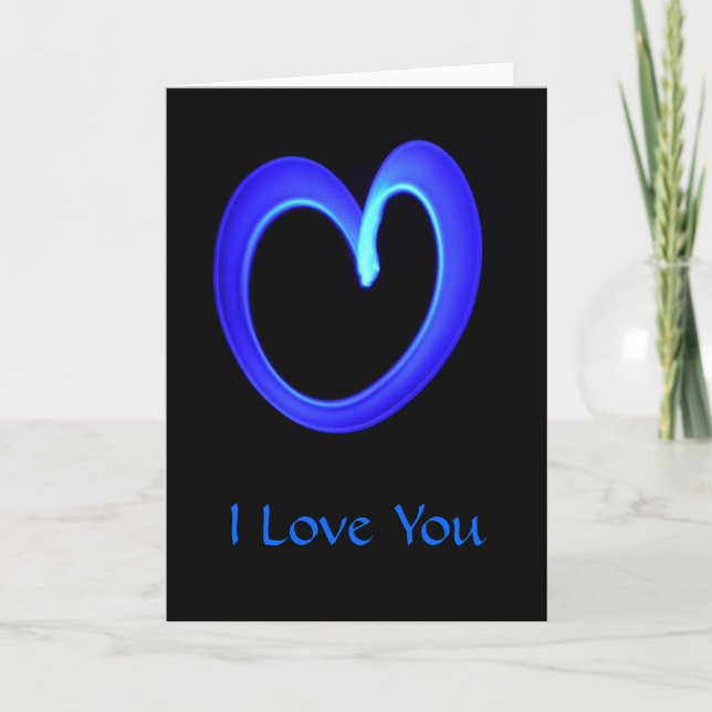 Neon Heart Holiday Card (Front)