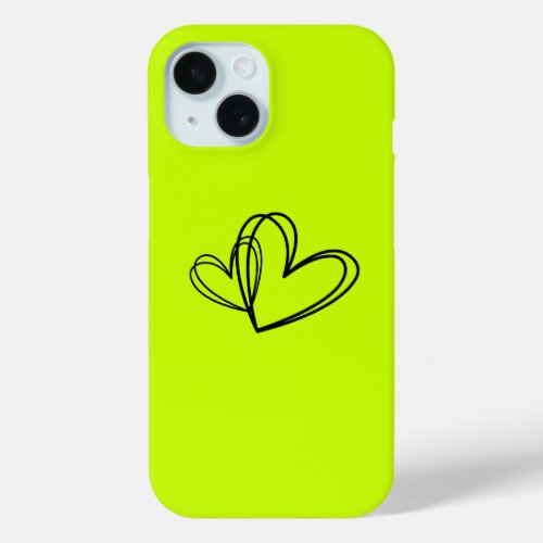 Neon Heart Phone Case | Minimal Love Aesthetic Cov