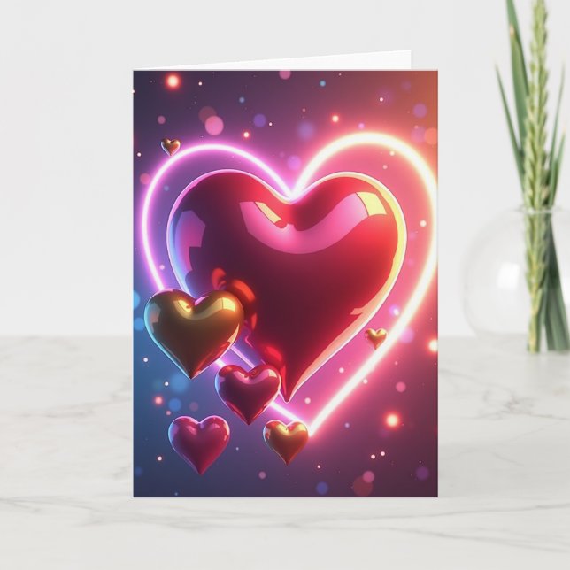 Neon Heartfelt Mothers Day Card (Front)
