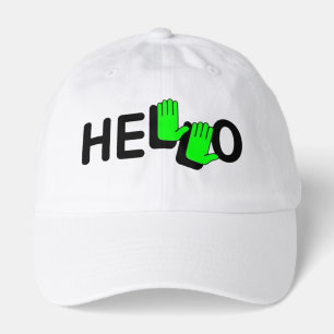 Neon Hello Hands Hat