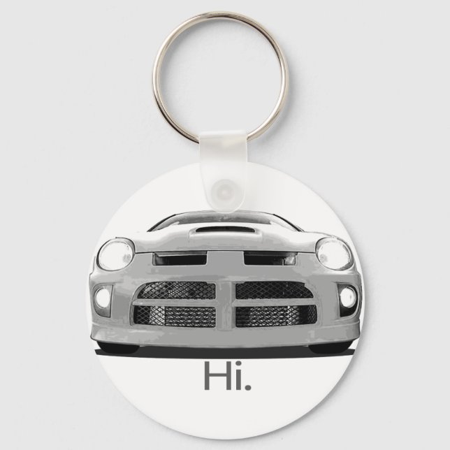 Neon "Hi." Keychain (Front)