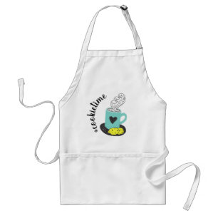 Neon holidays hashtag cookietime Apron
