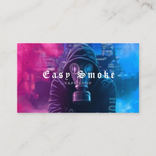 Neon Hoodie artist Smoke Vape Shop Business Card